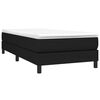 vidaXL Boxspringbett mit Matratze Schwarz 90x200 cm Stoff