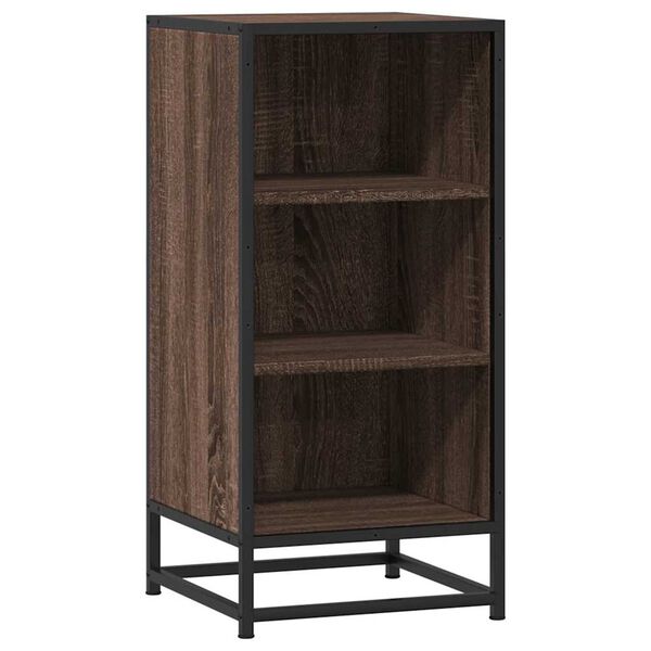vidaXL Sideboard Braun Eichen-Optik 35,5x35x76 cm Holzwerkstoff Metall