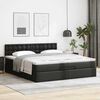 vidaXL Ottoman-Bett mit Matratzen Schwarz 200x200 cm Kunstleder