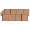 vidaXL Zaunelement 9 pcs WPC und Aluminium Braun