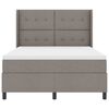 vidaXL Boxspringbett mit Matratze Taupe 190 x 140 cm Stoff