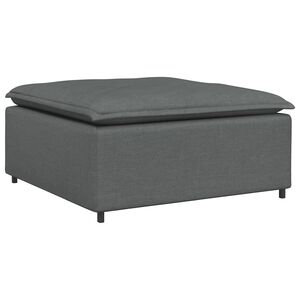 vidaXL Modulares Sofa-Fu&szlig;hocker-Modul Dunkelgrau 100 x 100 x 48 cm