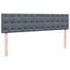 vidaXL Ottoman-Bett mit Matratzen Dunkelgrau 200x200 cm Samt
