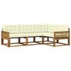 vidaXL Outdoor-Sofagarnitur 4 Stk. Natur und Creme
