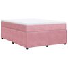 vidaXL Boxspringbett mit Matratze Rosa 140x190 cm Samt