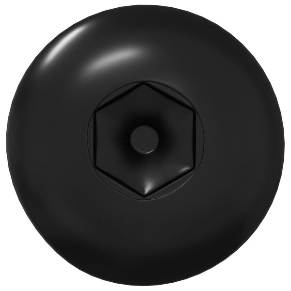 vidaXL H&uuml;lsenmuttern 2 pcs Schwarz M4 x 14,5 mm Eisen