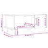 vidaXL Couchtisch Grau Sonoma 90x50x40 cm Holzwerkstoff