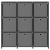 vidaXL Würfelregal mit 9 Boxen Grau 103x30x107,5 cm Stoff