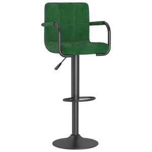 vidaXL Barhocker Dunkelgr&uuml;n Samt