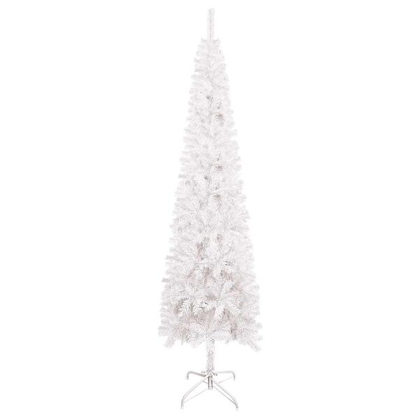 vidaXL Schlanker Weihnachtsbaum Wei&szlig; 180 cm