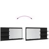 vidaXL Badezimmer-Spiegelschrank Schwarze Eiche 90 x 11 x 45 cm Holzwerkstoff