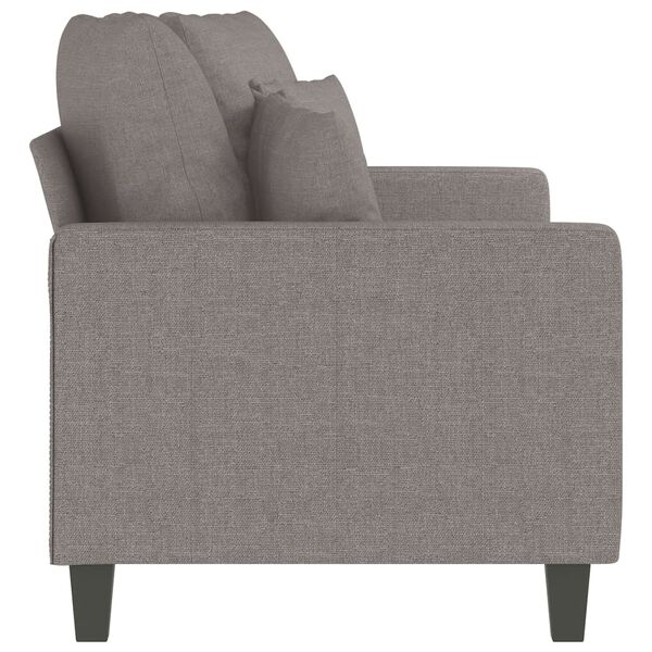 vidaXL 2-Sitzer-Sofa Taupe 140 cm Stoff