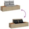 vidaXL Garten-Sofa-Set mit Speicher 8 pcs Beige Poly Rattan