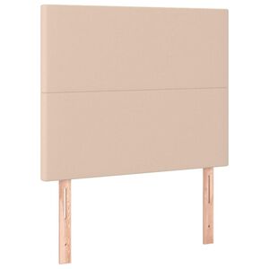 vidaXL Kopfteil Cappuccino 80x5x118/128 cm Kunstleder