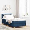 vidaXL Boxspringbett mit Matratze mit Kopfteil Blau 90 x 200 cm Stoff