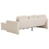 vidaXL Modulares 3-Sitzer-Schlafsofa Creme Stoff