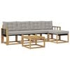 vidaXL Outdoor-Sofagarnitur 6 stk. Wei&szlig; und Hellgrau