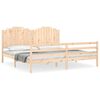 vidaXL Massivholzbett mit Kopfteil 200x200 cm