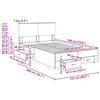 vidaXL Bettrahmen mit Kopfteil Altholz 120 x 190 cm Holzwerkstoff