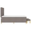 vidaXL Boxspringbett mit Matratze Taupe 160 x 200 cm Stoff