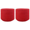 vidaXL Baumwollzwirn 2 stk. 2 mm 100 m Rot 100% Baumwolle
