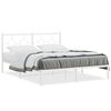 vidaXL Bettgestell mit Kopfteil Metall Wei&szlig; 150x200 cm