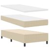 vidaXL Boxspringbett Hellgrau und Wei&szlig; 203 x 90 x 128 cm Cordstoff
