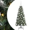 vidaXL K&uuml;nstlicher Weihnachtsbaum Gr&uuml;n 120 cm PVC, Plastik und Stahl
