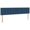 vidaXL Bett mit Stauraum und LED mit Matratze Blau 200 x 200 cm Stoff