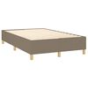 vidaXL Boxspringbett mit Matratze Taupe 120x190 cm Stoff