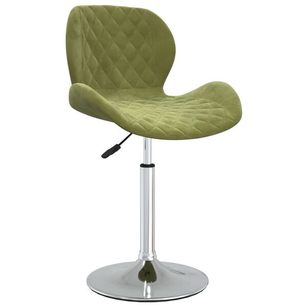 vidaXL Esszimmerstuhl Drehbar Hellgr&uuml;n Samt