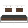 vidaXL Bettgestell ohne Matratze Braun Eiche 140x200 cm Holzwerkstoff