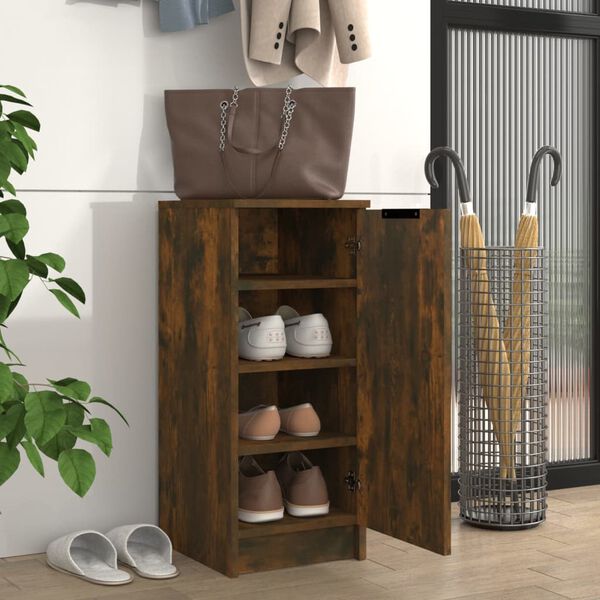 vidaXL Schuhschrank R&auml;uchereiche 30x35x70 cm Holzwerkstoff