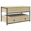vidaXL Couchtisch Sonoma-Eiche 85x50x50 cm Holzwerkstoff und Metall
