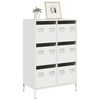 vidaXL Highboard Weiß 68x39x101,5 cm Stahl