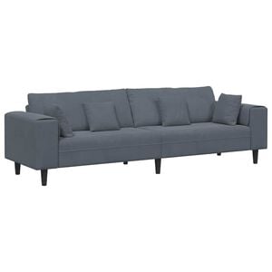 vidaXL Sofa Dunkelgrau 250 x 77 x 76 cm Samt