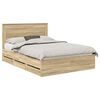 vidaXL Bettrahmen Sonoma-Eiche 140 x 190 cm Ingenieurs Holz