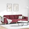 vidaXL Wohnzimmer Couch Weinrot 250 x 77 x 76 cm Polyester