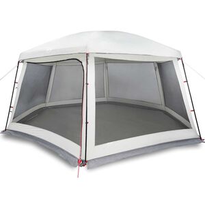 vidaXL Poolzelt mit abnehmbarem &Uuml;berzelt Netzw&auml;nden Grau 618x532cm