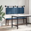 vidaXL H&auml;ngevorderseite Wandmontiert Uni Blau 130 x 55 x 5 cm Stoff