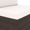 vidaXL Modulares 2-Sitzer-Sofa Poly Rattan Braun