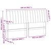 vidaXL Gepolstertes Kopfteil Dunkelgrau 150 cm Massives Kiefernholz