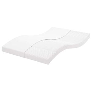 vidaXL Schaumstoffmatratze Wei&szlig; 140x220 cm 7-Zonen H&auml;rtegrad 20 ILD