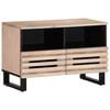 vidaXL TV-Schrank Wei&szlig; 70x34x46 cm Massivholz Mango