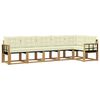 vidaXL Outdoor-Sofagarnitur 6 stk. Wei&szlig; und Creme