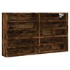 vidaXL Vitrinenschrank R&auml;uchereiche 100x15x58 cm Holzwerkstoff