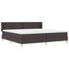 vidaXL Boxspringbett mit Matratze Dunkelbraun 200 x 200 cm Polyester