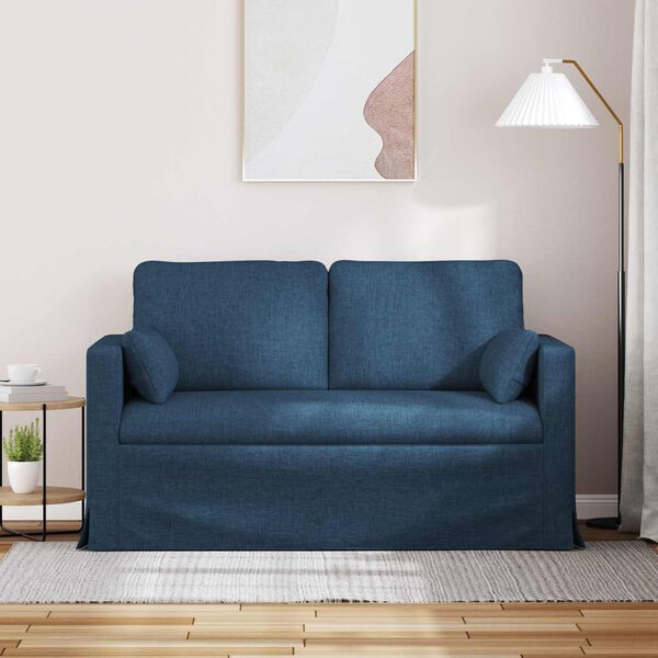 vidaXL Sofa 120cm Blau Metall