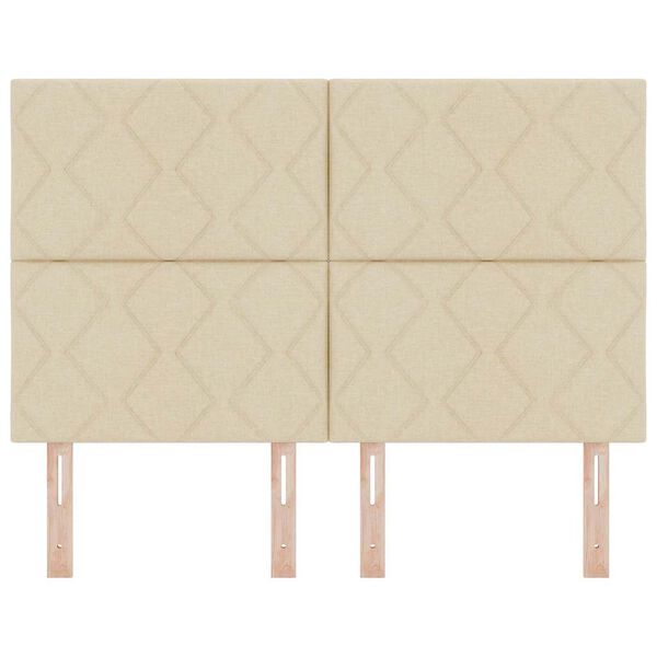 vidaXL Kopfteil mit Kopfteil Creme 160 cm Kunstleder