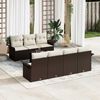 vidaXL Gartensofa-set mit Kissen 8 pcs Braun und Creme Poly-Rattan